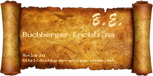 Buchberger Enciána névjegykártya